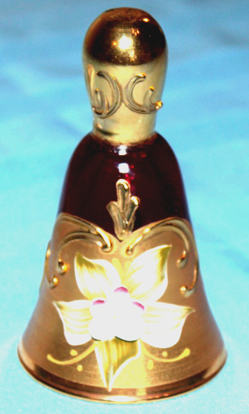Italian Glass Gold Bell
