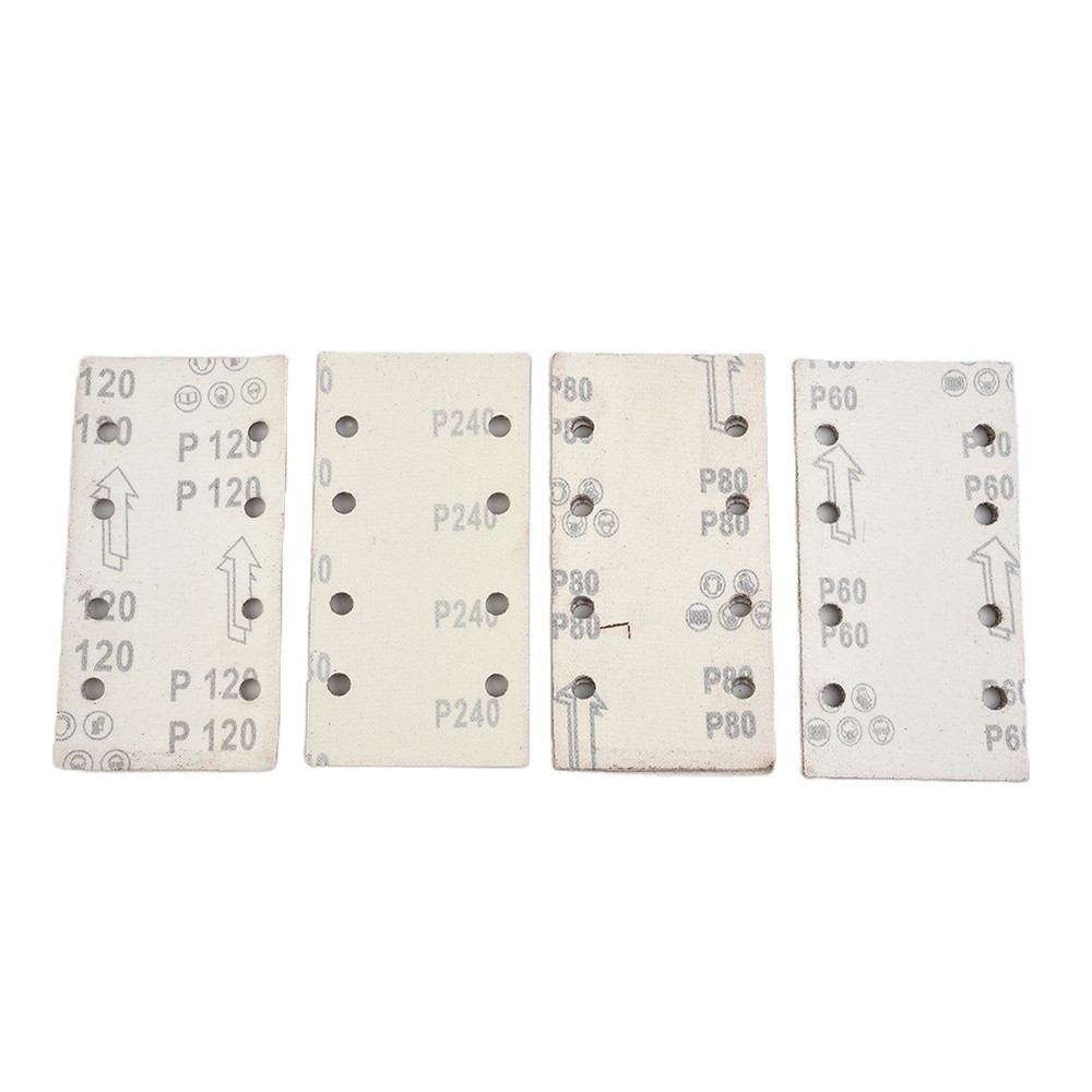 20pcs Sandpaper Sanding Sheets Punched Hook&Loop Mixed Grits 60/80/120/240