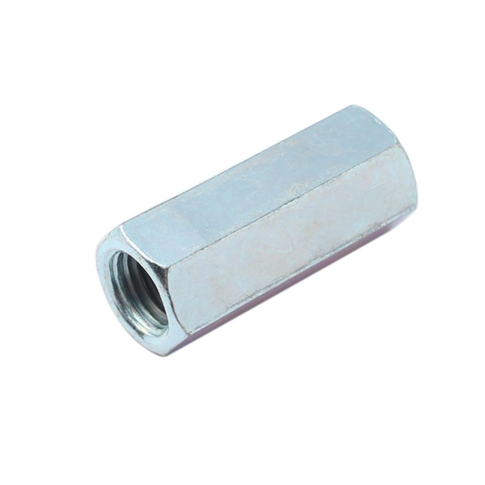 50 Packs 1/4"-20 Rod Coupling Nuts, UNC Threaded Hex 1/4"-20, Silver