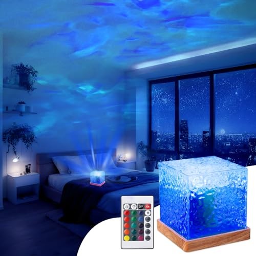 Ocean Wave Ceiling Projector, Colors Changing Show Aurora Glow Extended Size