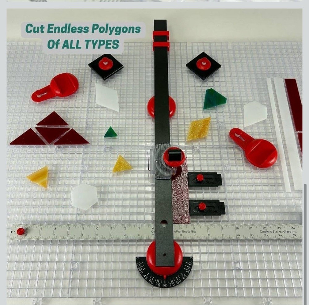 Everything Glass Cutting System Complete with 6-Pack Waffle Grids USA