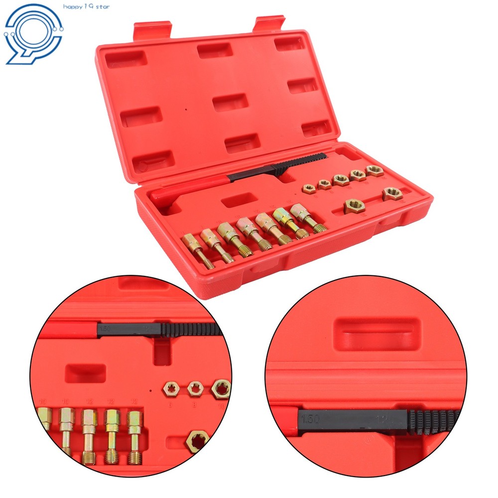 15pcs Metric Thread Chaser Set Rethread Repair Tool Thread Restorer Set  M6-M12