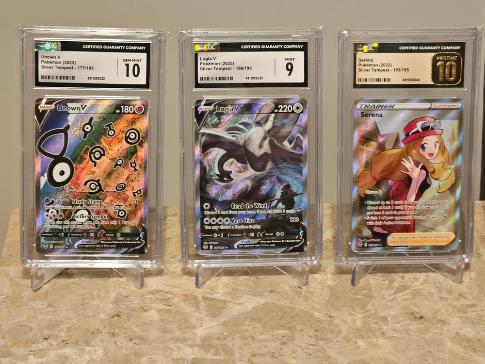 Pokémon SILVER TEMPEST 100% Complete Master Set + Trainer Gallery Graded Cards