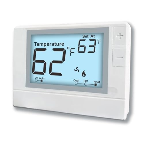 Non-Programmable Thermostat for Conventional Single-Stage Systems, 1 White
