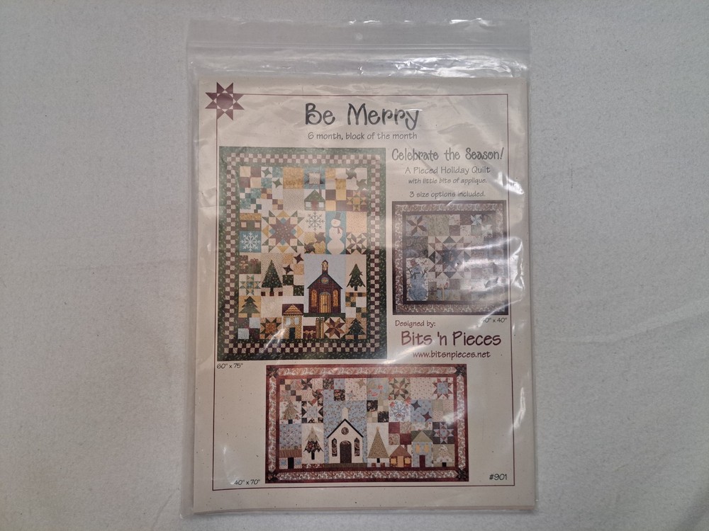 Bits 'n Pieces Pattern - Be Merry (3 Sizes) #901 - Uncut