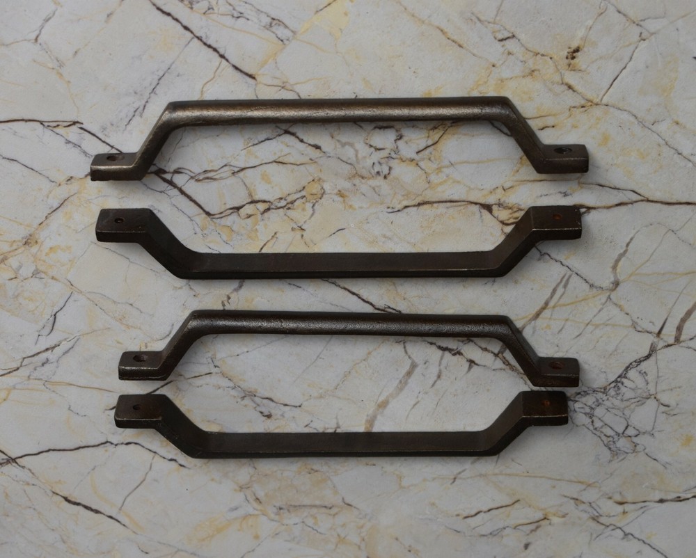 Rustic Vintage Cast Iron Barn Door Handle Cabinet Gate Handle Pull 4 Pcs