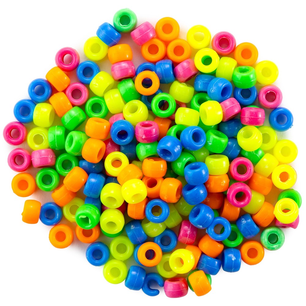 Fun Pack Acrylic Pony Beads 700/Pkg Neon