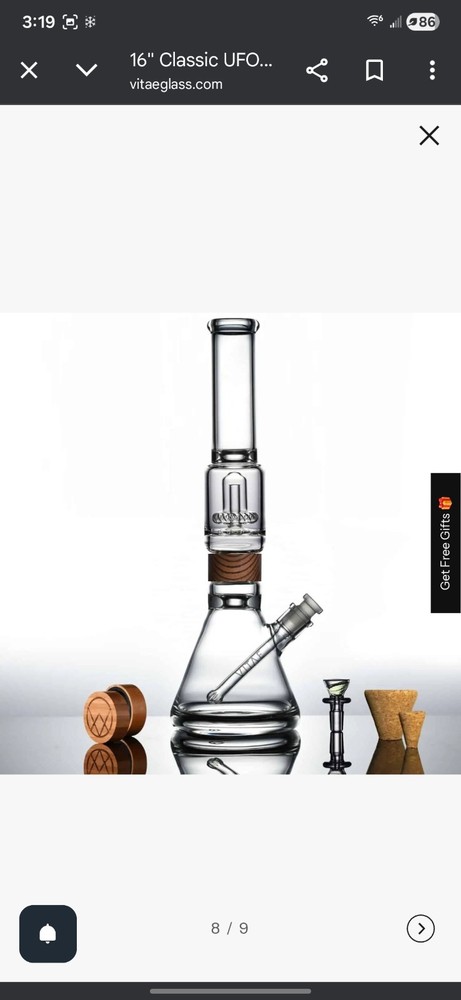 VITAE Custom Glass 16" UFO Percolator Water Pipe