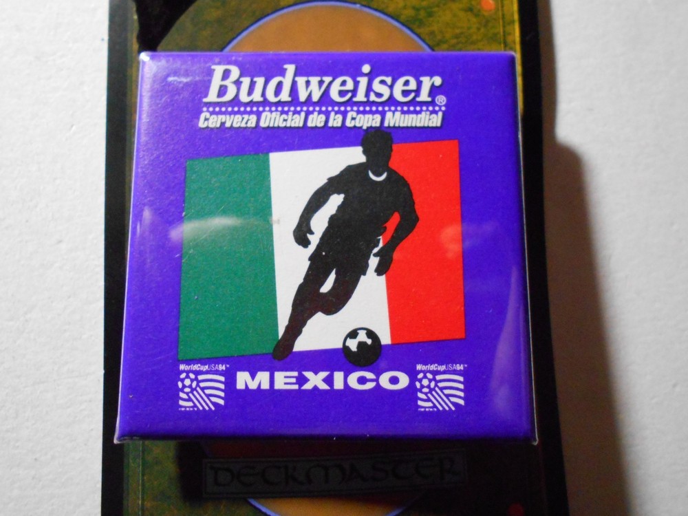 AD0104: Budweiser Mexico World Cup 94 pinback button 2"