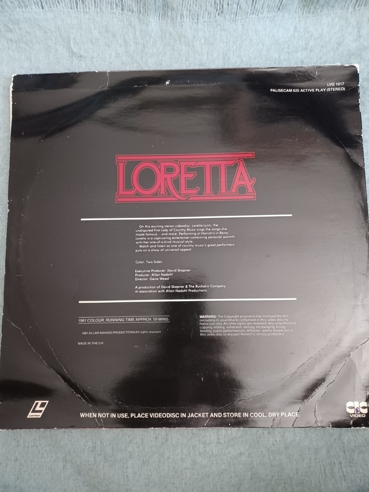 PAL LASERDISC - Loretta (1981) LVG 1017