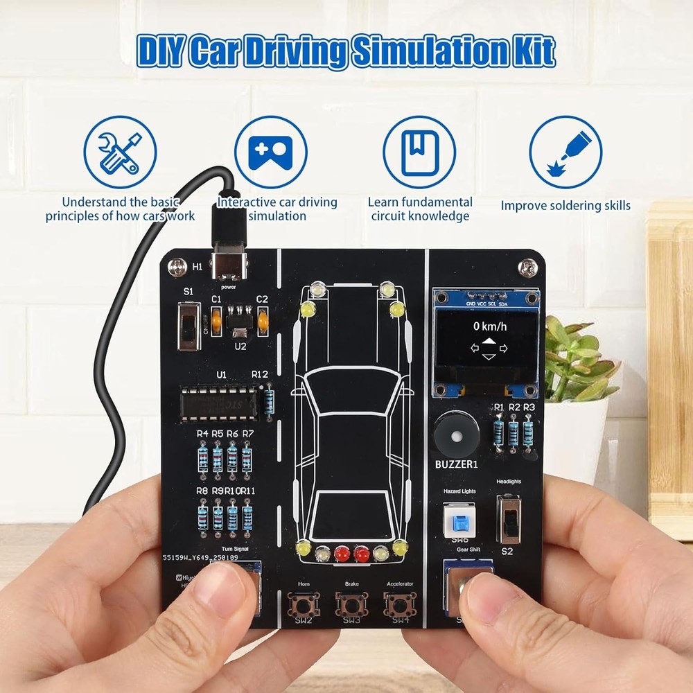 DIY Car Driving Simulation Soldering Practice & Learning Kit