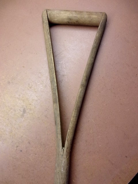 Primitive Hand Made Split Wooden Tool Handle 38" Long for Re-Purpose Cane Dibble
