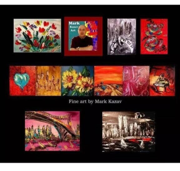 IMPRESSIONIST MODERN ART STRETCHED CANVAS MUSIC COFFEE LANDSCAPE