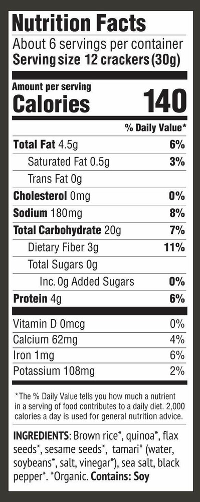 4 PACK - Mary's Gone Crackers Organic Crackers - Black Pepper 6.5 oz Boxes