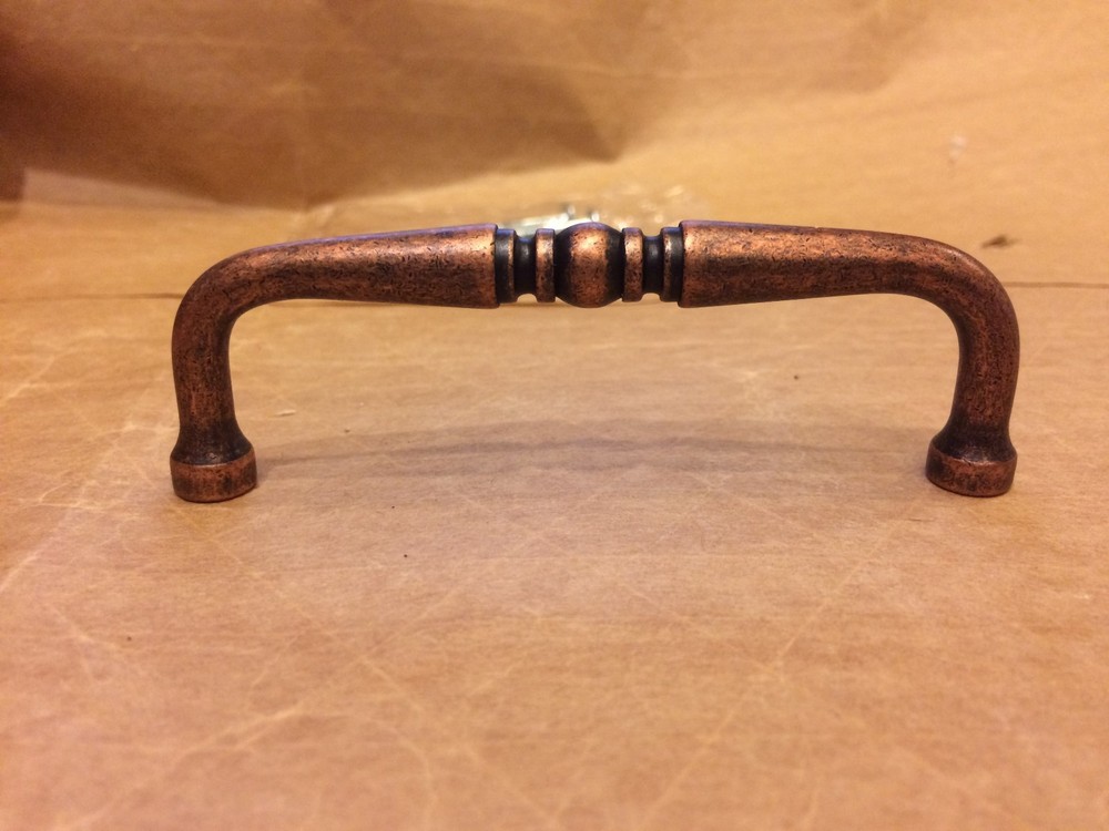 Ultra Hardware Antique Copper Handle 3-1/2" On Center