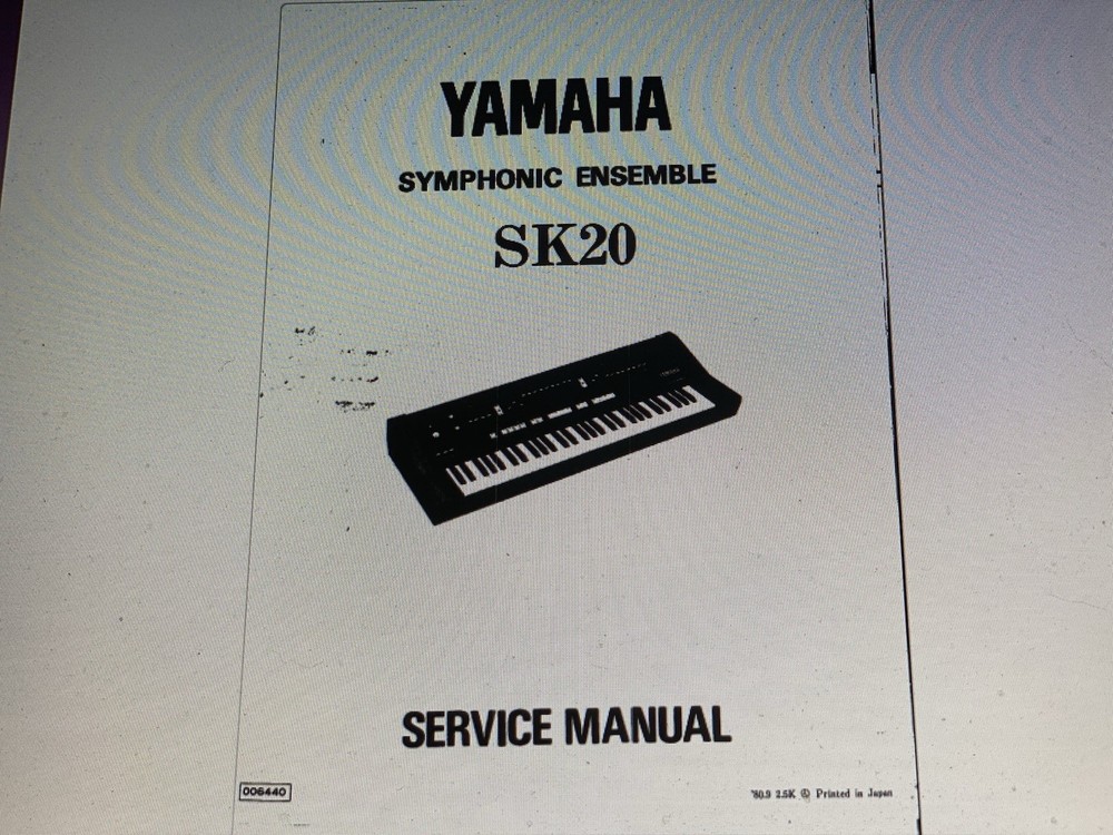 Yamaha Sk20 Service Manual Digital