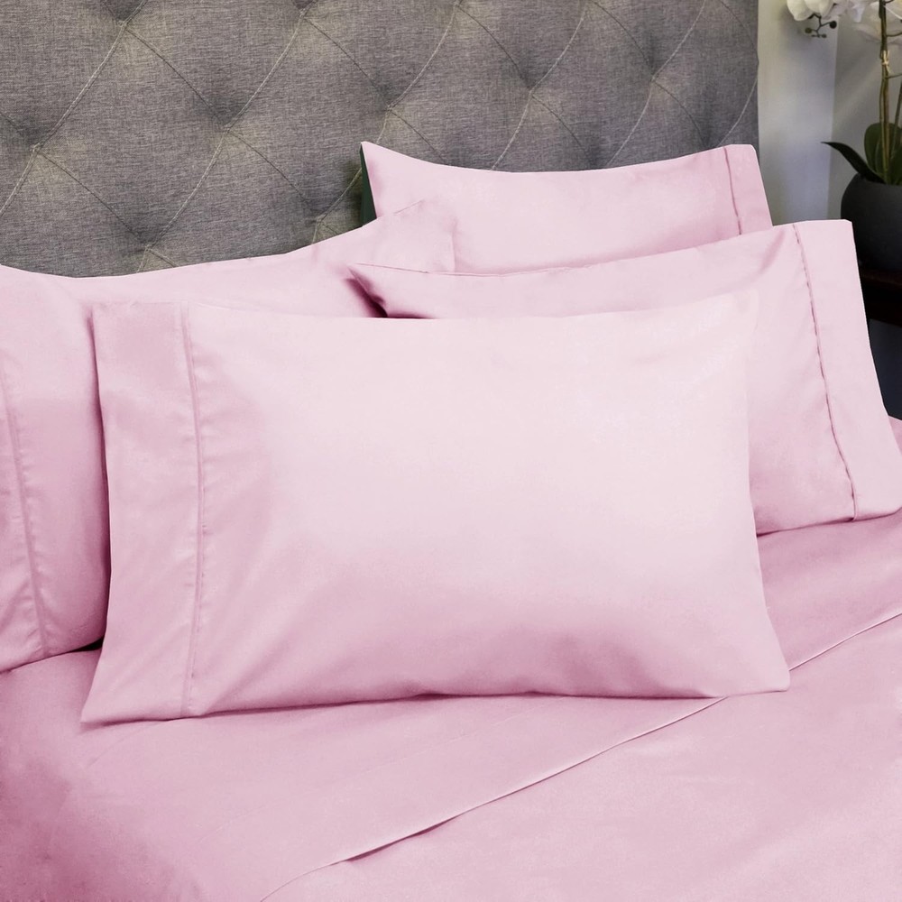Queen Sheets Pink 6 Piece 1500 Supreme Collection Fine Brushed Microfiber Deep