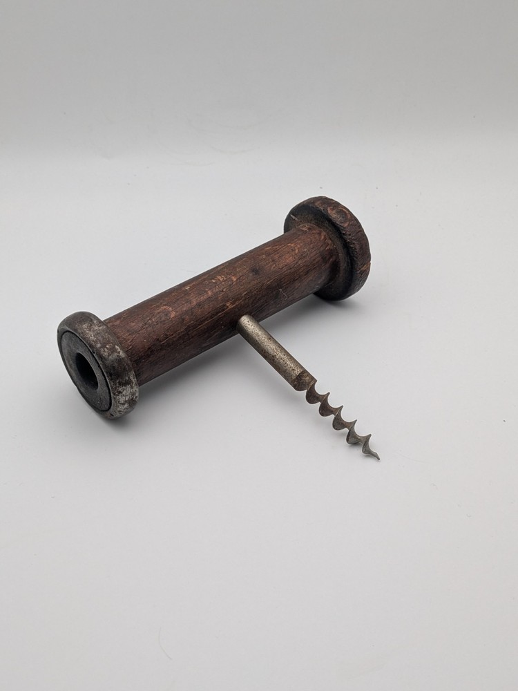 Vintage Corkscrew Made From Cotton Bobbin