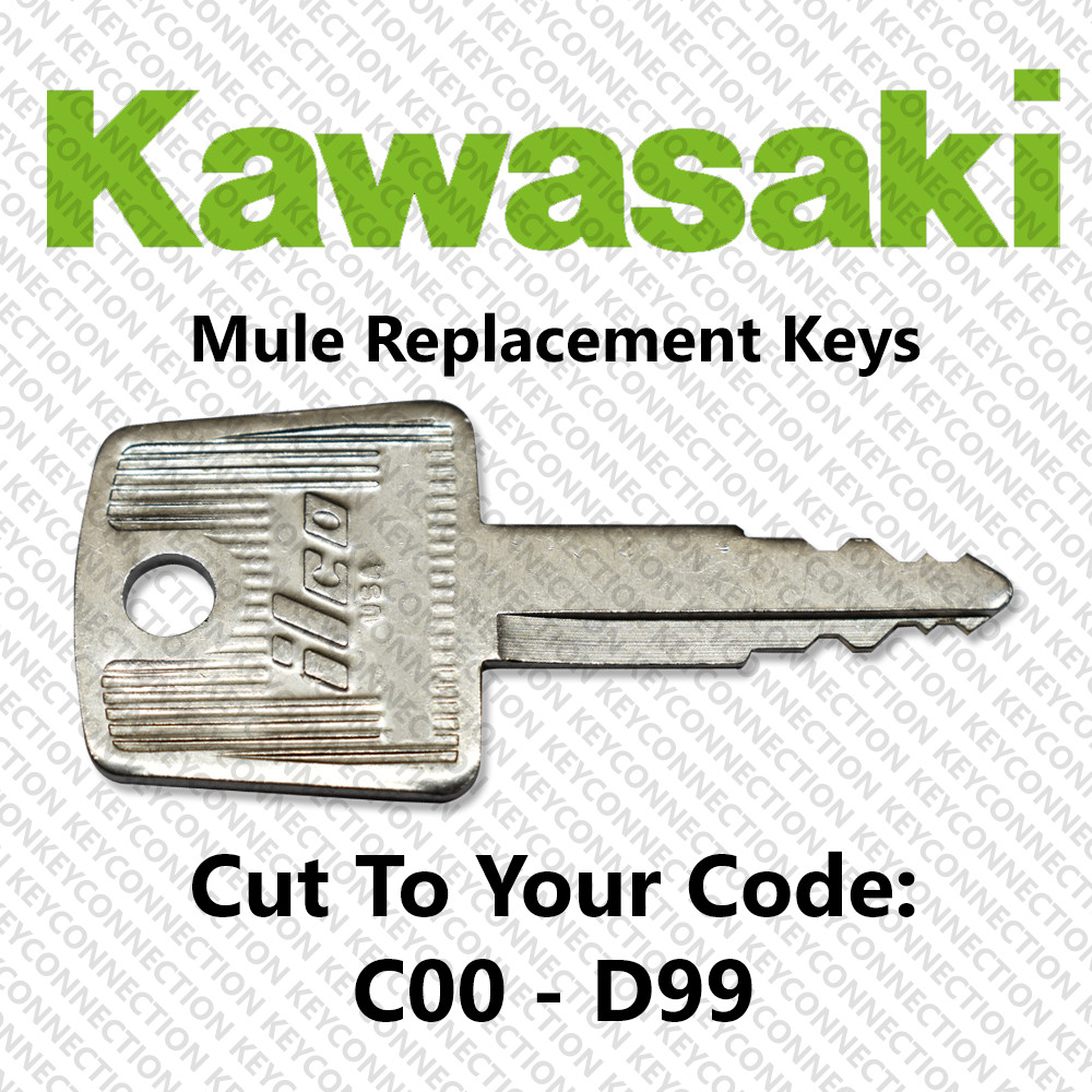 Kawasaki Mule Key Cut to Your Code C00 - D99