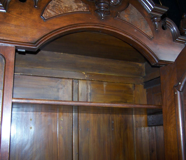 American Victorian Walnut Armoire Wardrobe