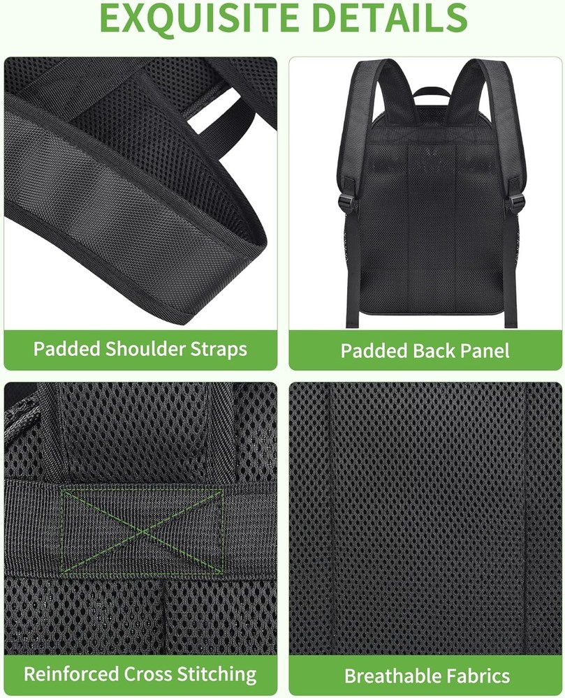 MAY TREE Mesh Backpack Heavy Duty Big Bag Large Capacity for Black