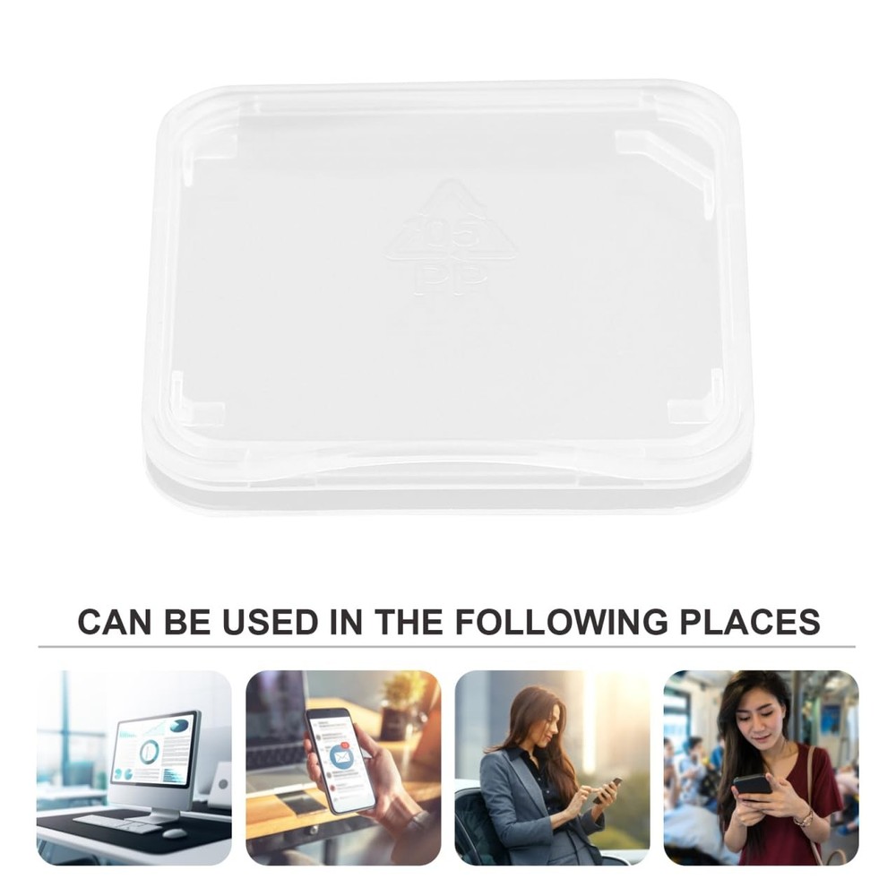 Plastic Case 100 Pcs SD Card Holder - Plastic Transparent Carrying Storage Tr...