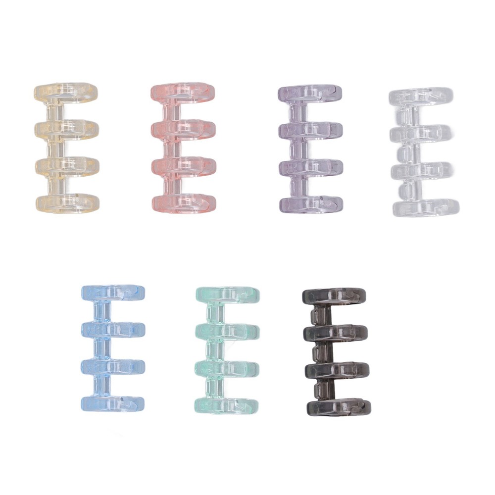 70PCS 4 Hole Binding Spines Plastic Split Loose Leaf Rings Multiple Colors