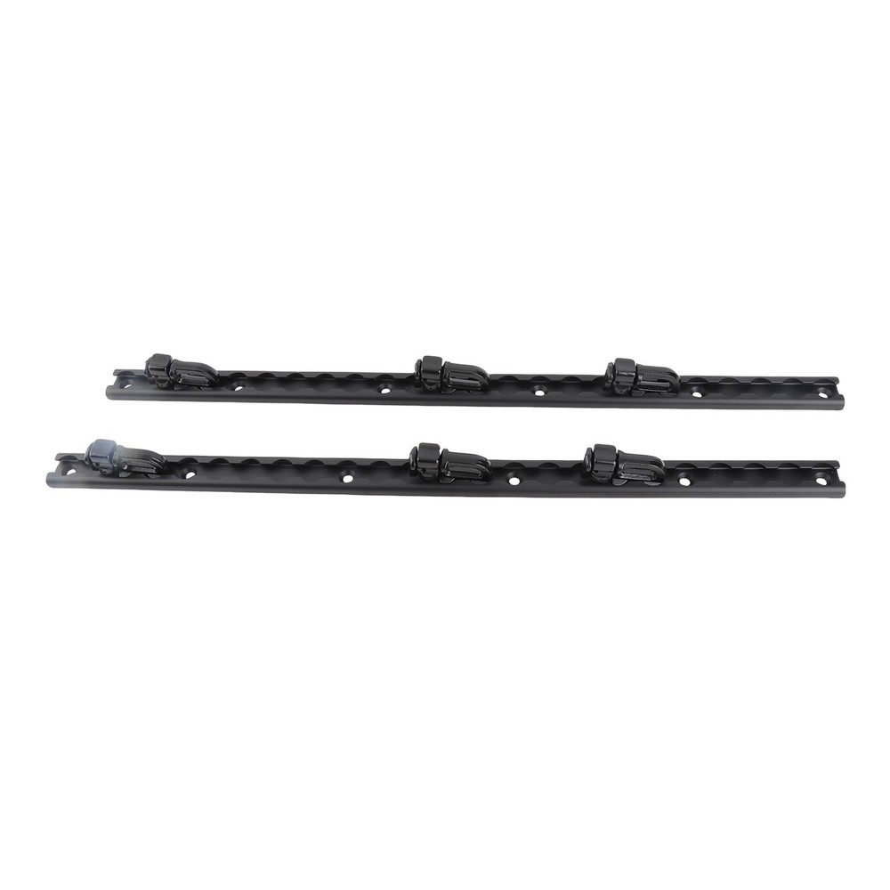 60cm L Track Tie Down System With 6pcs Double Stud Fitting Black Anodized