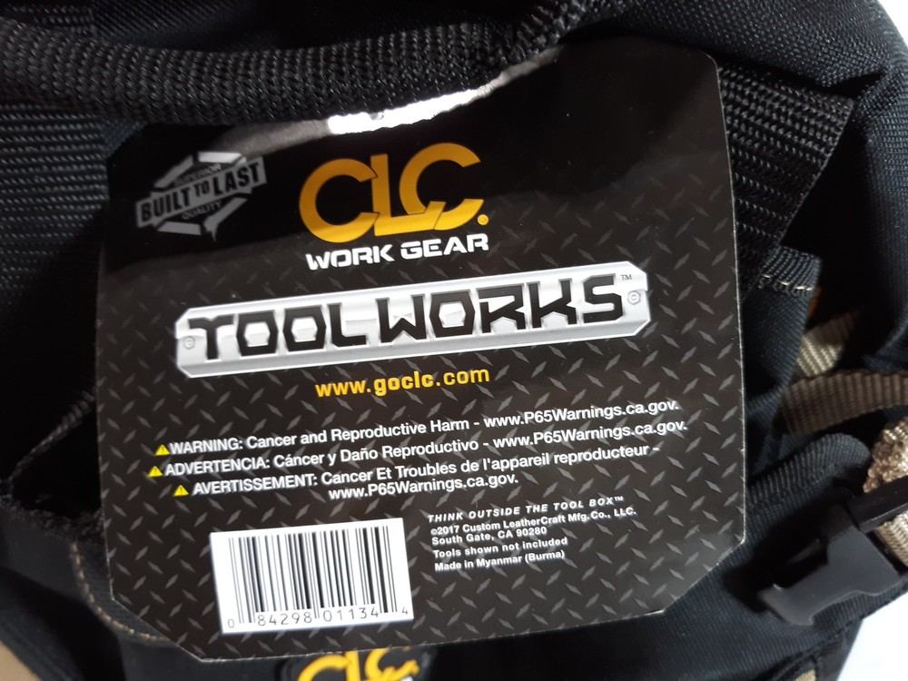 CLC Tool Backpack Bag 44 Pockets Work Gear