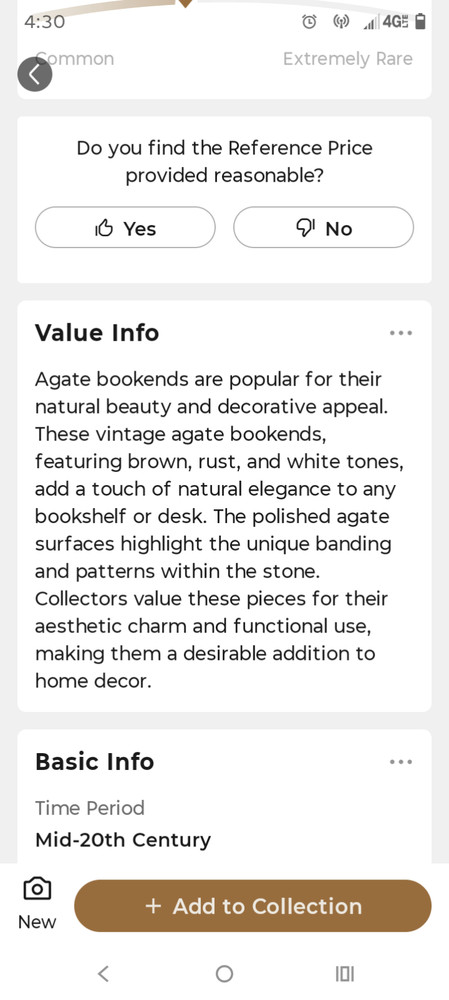 agate bookends brown rust and white
