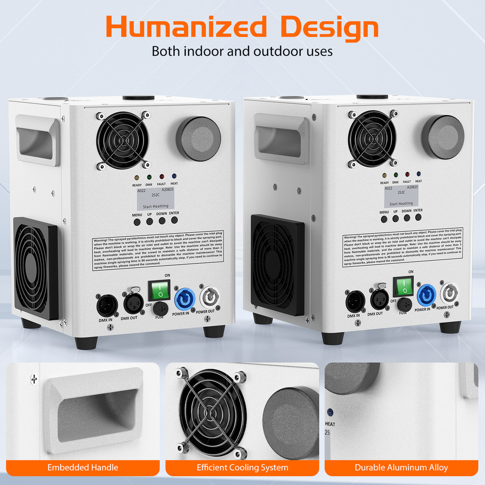 1200W Cold Spark Machine Stage Effect Firework Machine DMX Event Party Wedding