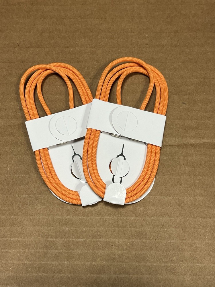 2x iPhone Pro Max Fast Charging USB Type-C Cables Original Woven