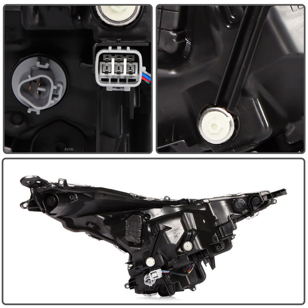 Headlights Assembly Left+Right For 2016 2017 2018 Toyota Prius w/LED DRL