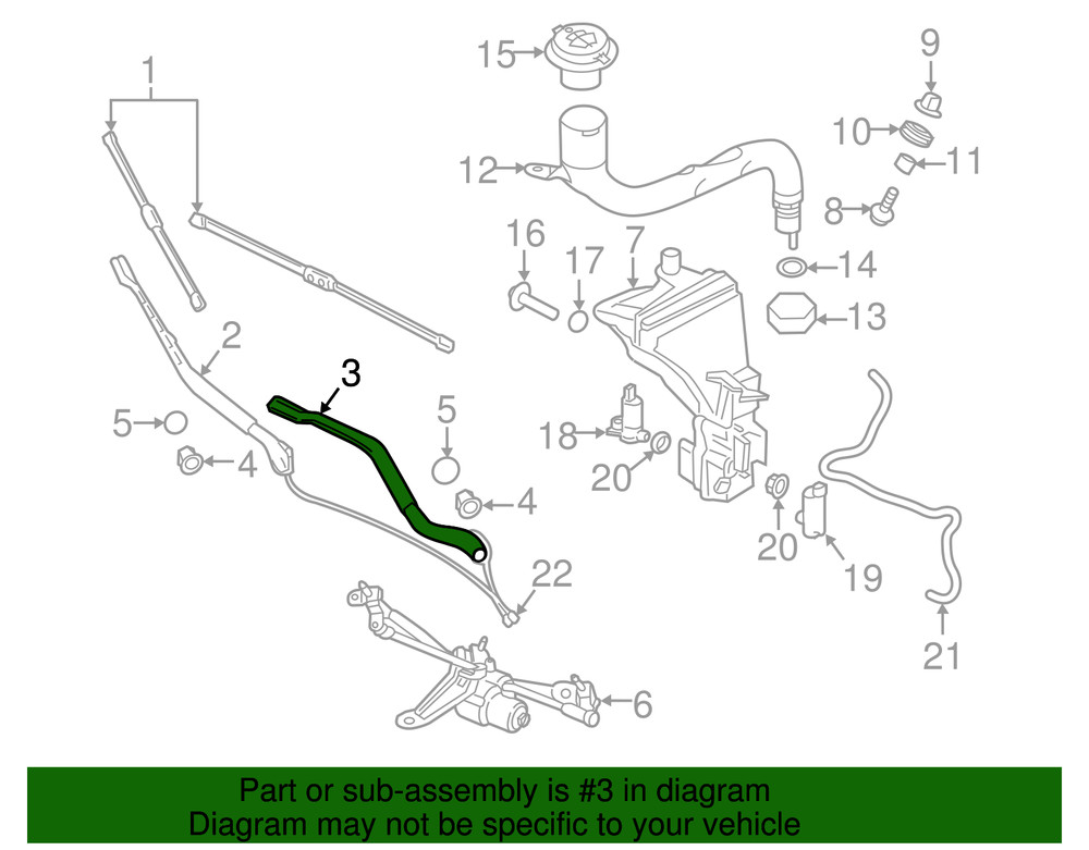Genuine Volvo Wiper Arm 31416839
