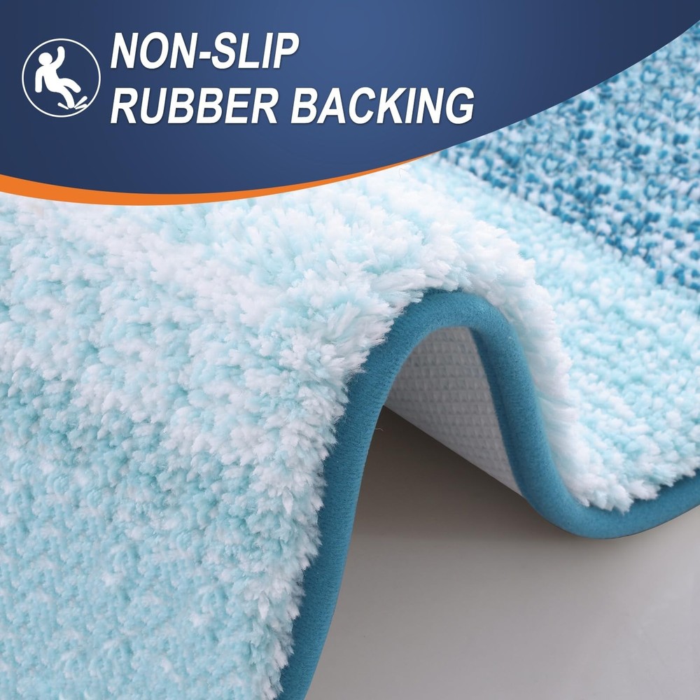 OLANLY Bathroom Runner Rugs 54x24, Extra Soft Absorbent Microfiber Bath Rugs,...