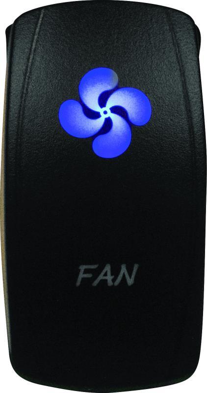 DragonFire Racing Lighted Switch Fan On/Off Blue
