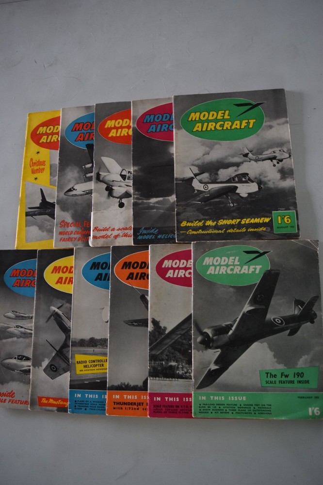 MODEL AIRCRAFT - 12 issues of 1955