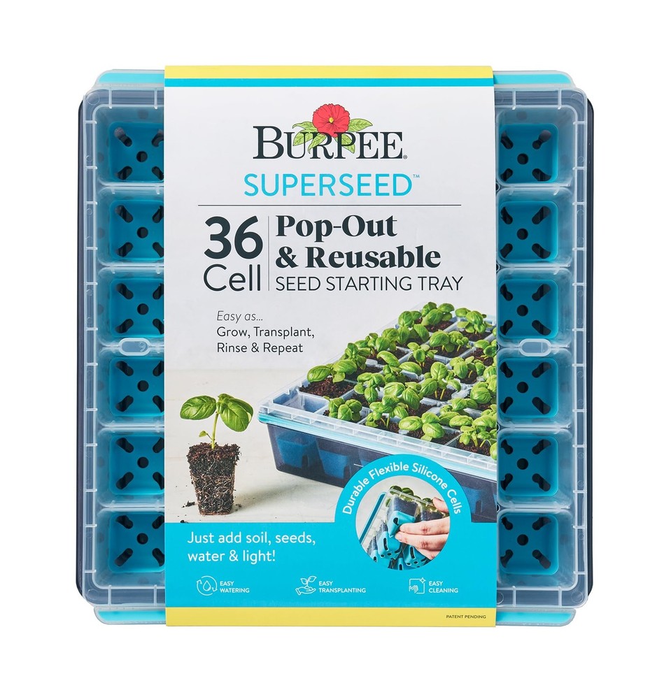 Burpee SuperSeed Seed Starting Tray | 36 Cell Reusable Seed Starter Tray | for S