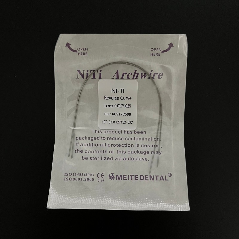 5Packs Dental Super Elastic Reverse Curve Orthodontic Rectangular Arch Wire NiTi