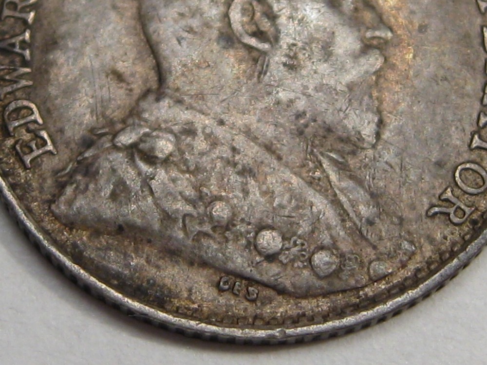 VF w/ Full Crown 1903 Five Cent 5¢ CANADA. #24