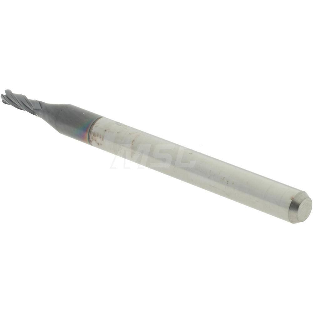 Accupro 1/16" Diam 4 Flute Single End Solid Carbide 0.015" Corner Radius End ...
