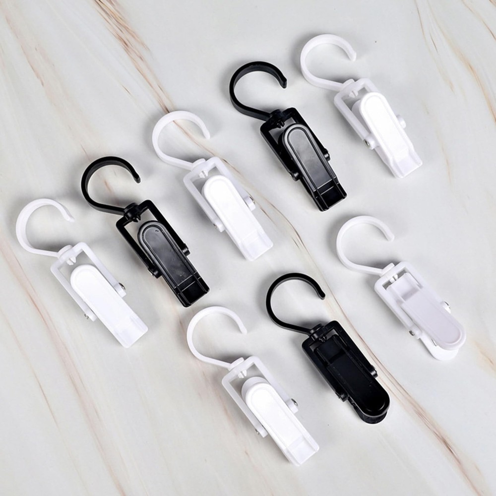 10 Pack Laundry Clips, with Rotating Hooks,Strong Plastic Towel Clips for Kit...