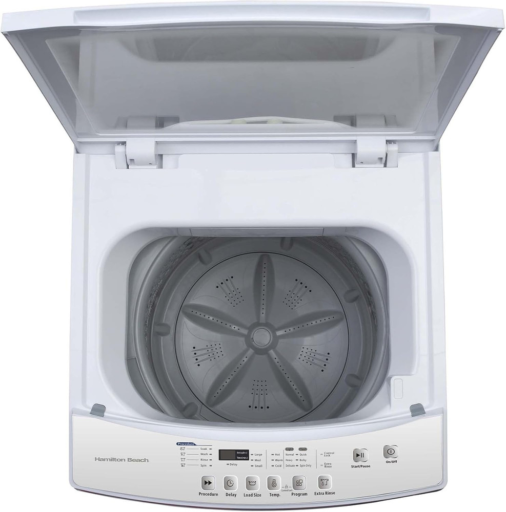 Portable Washer-Led Digital Display Panel-5 Cycles-Top Loading Design-Low Noise