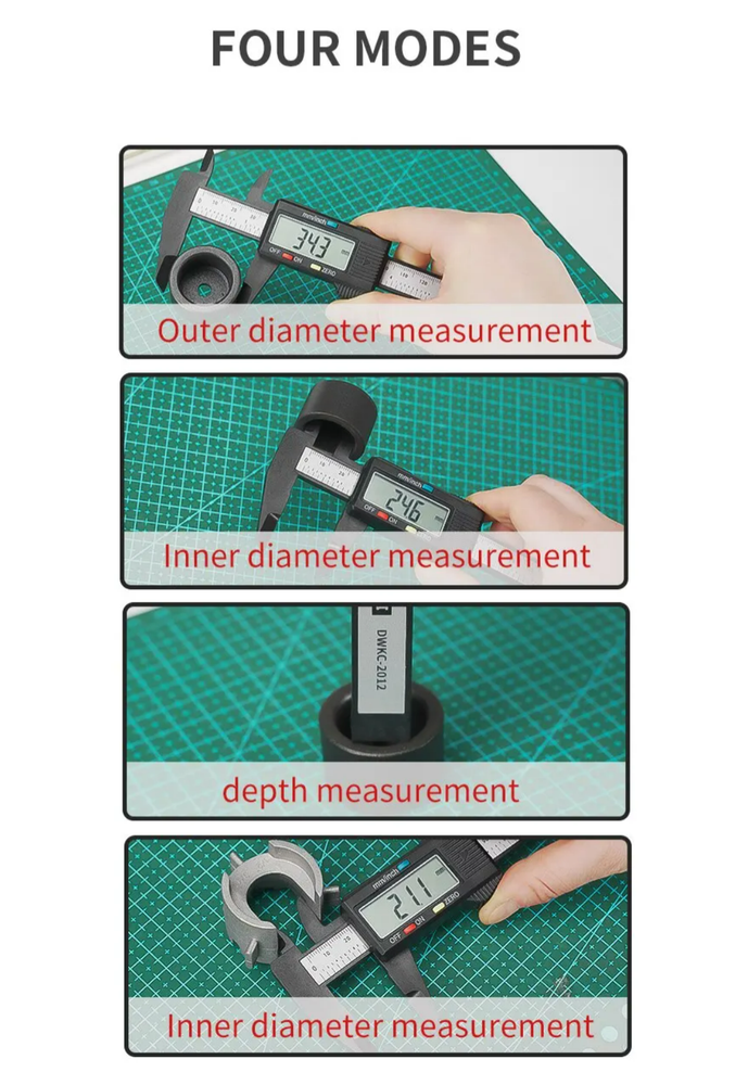 6 In 150mm Digital Caliper Ruler Electronic Vernier Micrometer Measuring Tool