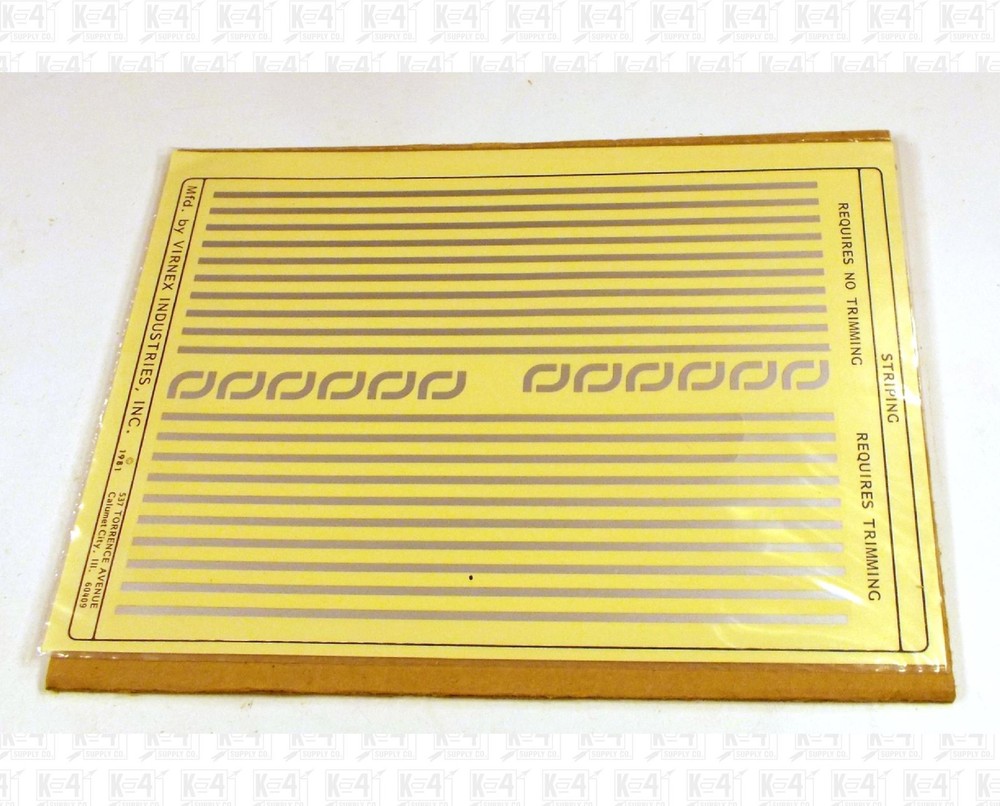 Virnex HO Decals Silver 3/32 Inches Stripe Set 9140