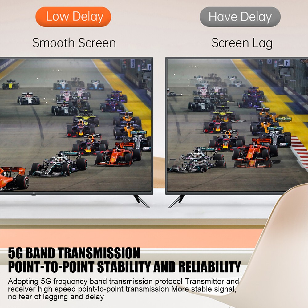 Wireless HDMI Extender Video Transmitter Receiver Screen Mirroring PC To TV