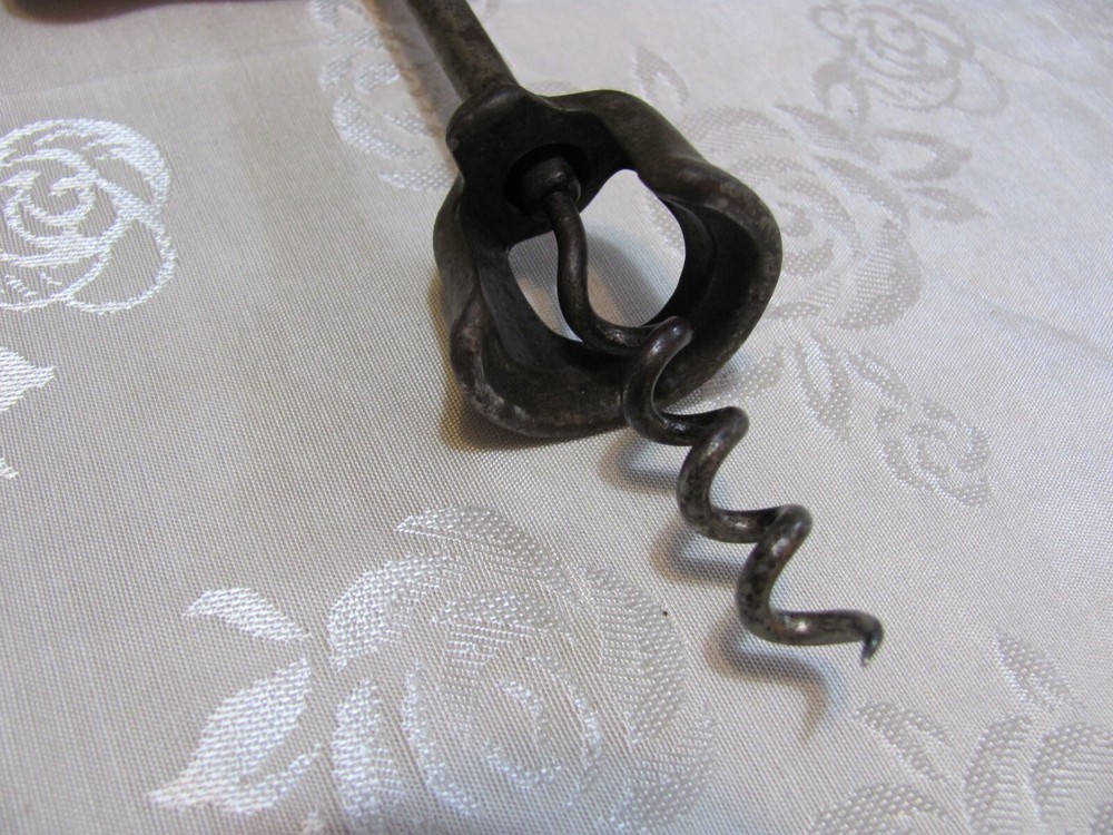 Antique Wood Handled Corkscrew Nice!!!!