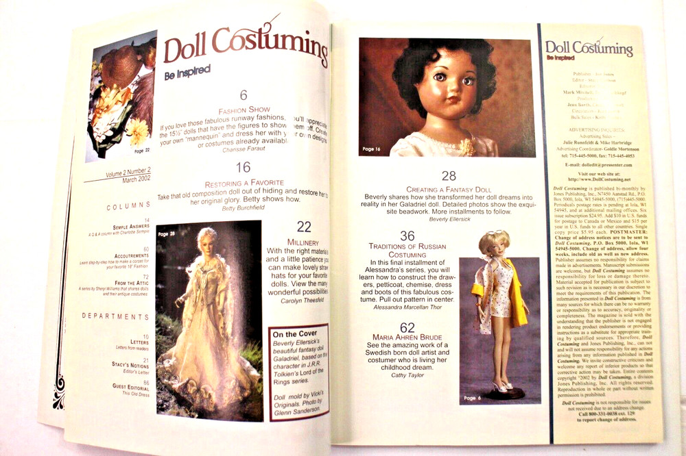 Doll Costuming with Patterns March 2002