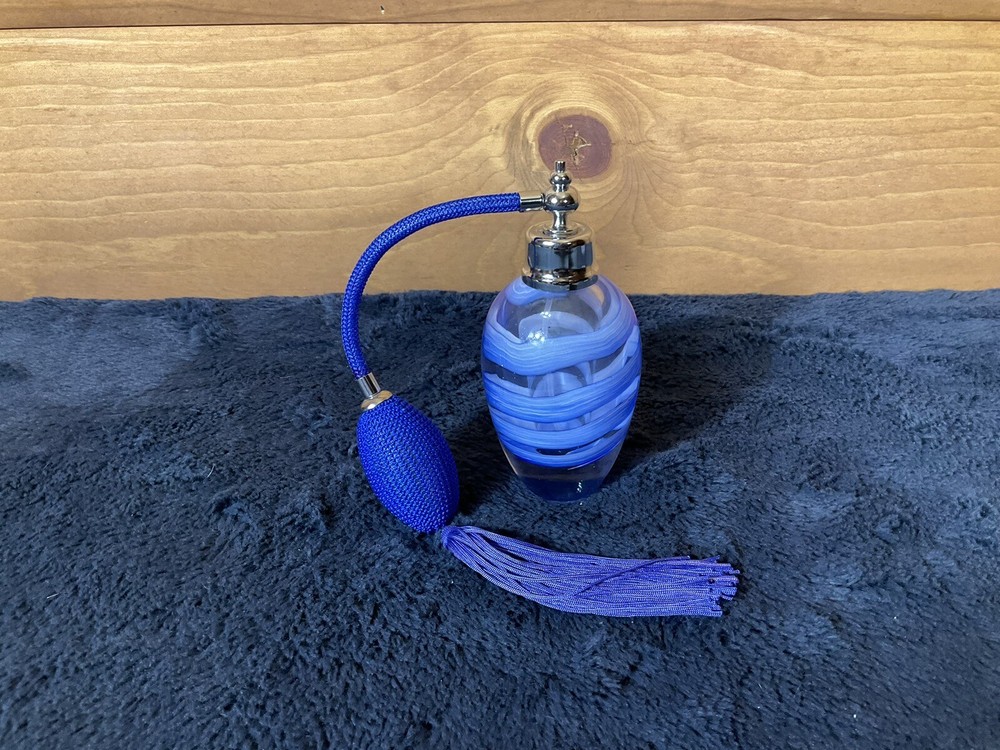 Hand Blown Glass Perfume Bottle Atomizer With Spray Bulb