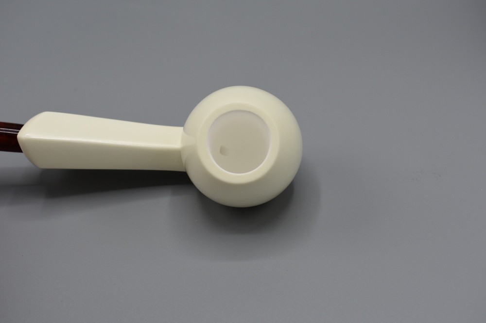 Fancy Smooth Egg Pipe New Block Meerschaum W Case#1211